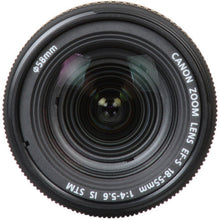 Cargar imagen en el visor de la galería, Canon EF-S 18-55mm f/4-5.6 IS STM Lens Black