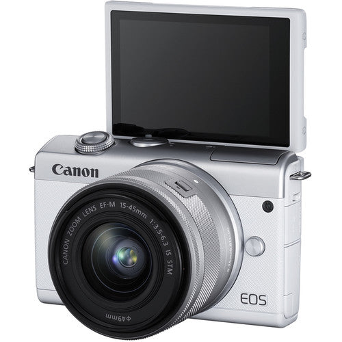 Canon EOS M200 Body with EF-M 15-45mm STM (White)
