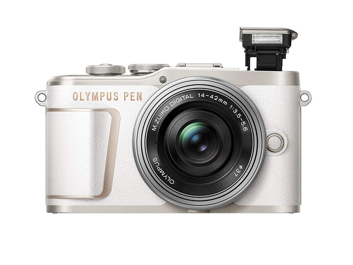 Olympus PEN E-PL10 Mirrorless Digital Camera with 14-42mm Lens (White)
